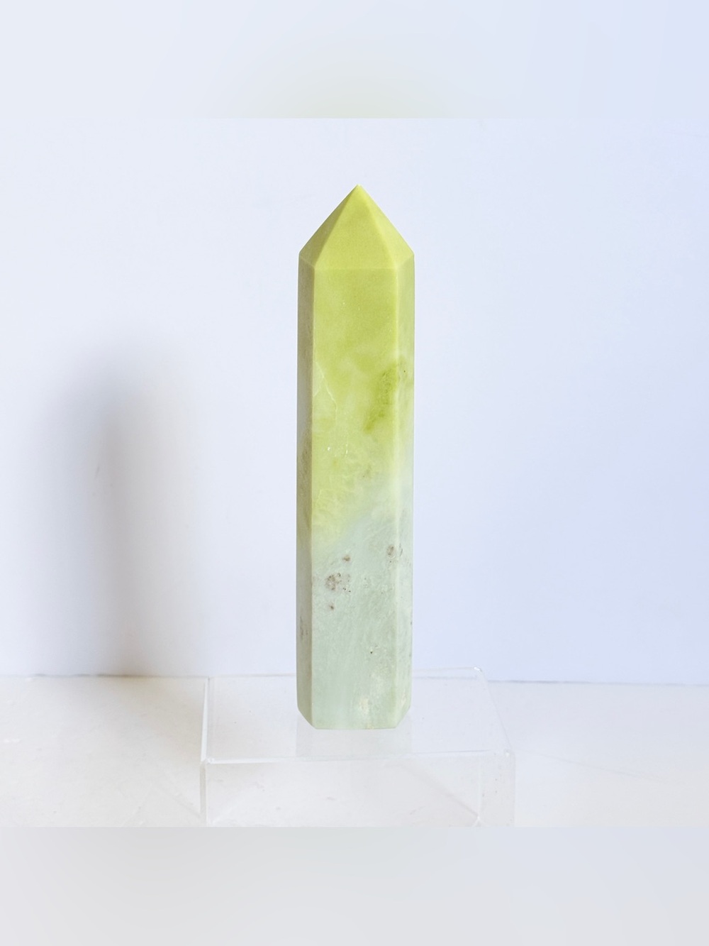 Large Color-Blocked Serpentine Tower Obelisk – 6 Sided Crystal Point 8.75” 765g
